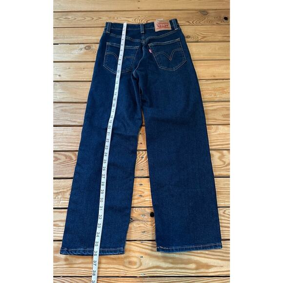 NWT $69.99 Levi’s Ribcage Straight Ankle Jeans Size 24 Women’s Blue - Picture 9 of 12